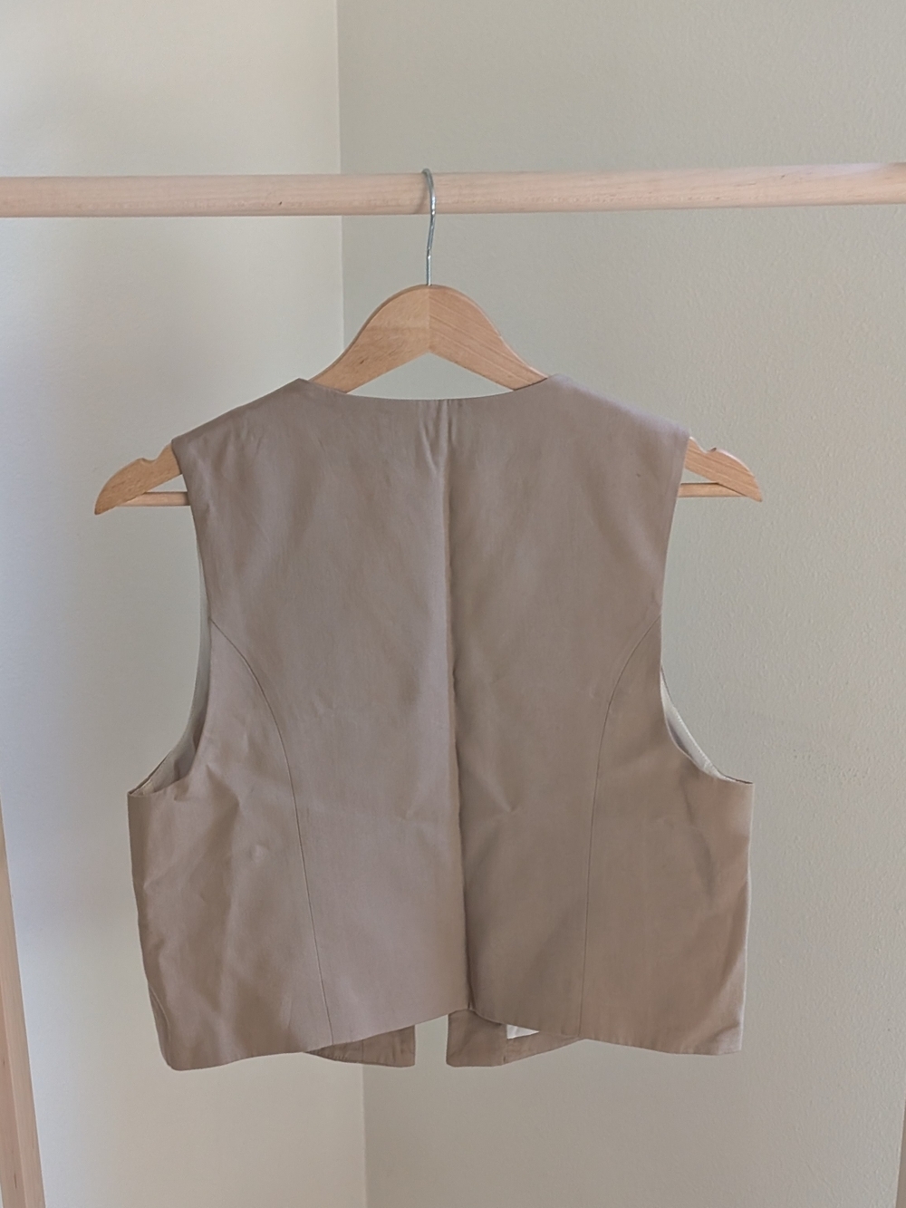 NWT ZARA Tie-Front Sleeveless Vest Top In Taupe - M - Picture 3 of 4